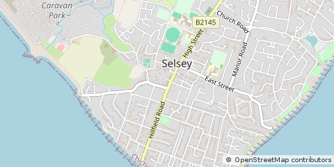 Map of Selsey, West Sussex