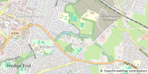 Map of Hedge END, Southampton