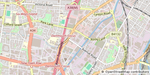Map of Birmingham, West Midlands