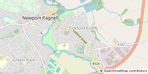 Map of Newport Pagnell, Buckinghamshire