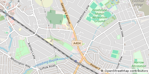 Map of Harrow, Middlesex