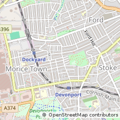 Map of Plymouth, Devon