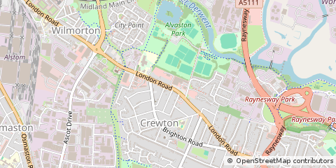 Map of Derby, Staffordshire
