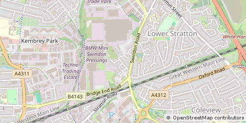 Map of Swindon, Wiltshire