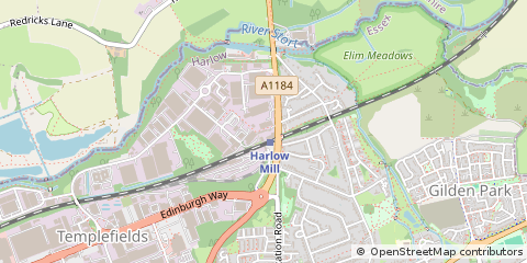 Map of Harlow, Essex