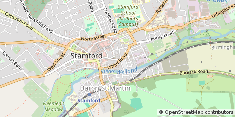 Map of Stamford, Lincolnshire