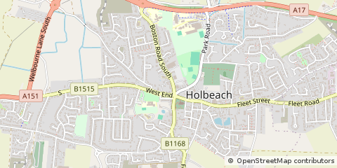 Map of Spalding, Lincolnshire
