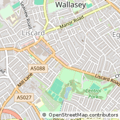 Map of Liscard, Merseyside
