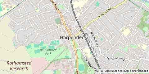 Map of Harpenden, Herts
