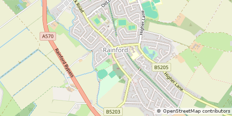 Map of ST. Helens, Merseyside