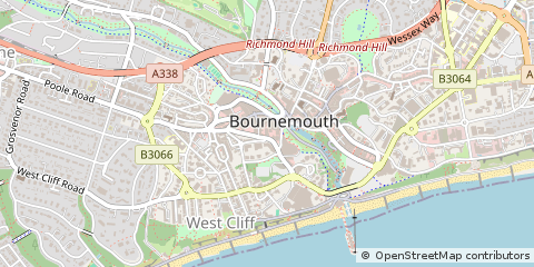 Map of Bournemouth, Dorset
