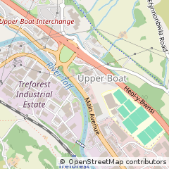 Map of Pontypridd, MID Glamorgan