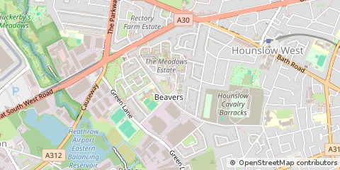 Map of Hounslow, Middlesex