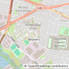 Map of Hounslow, Middlesex