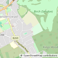 Map of South Croydon, Surrey