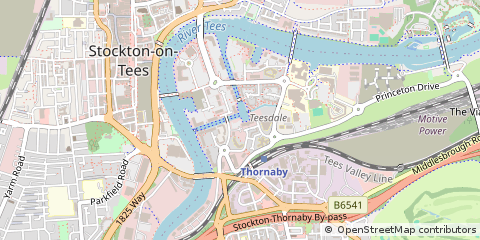 Map of Stockton-on-Tees, Teeside