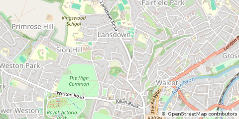 Map of Bath, Somerset