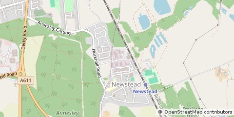 Map of Newstead, Nottingham