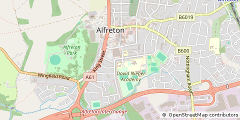 Map of Alfreton, Derbys