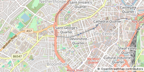 Map of Sheffield