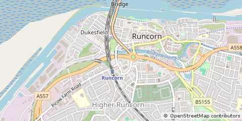 Map of Runcorn, Cheshire