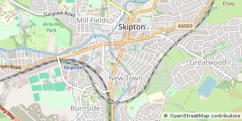 Map of Skipton, North Yorkshire