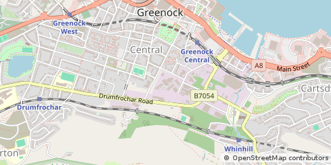 Map of Greenock, Inverclyde
