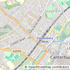 Map of Canterbury, Kent