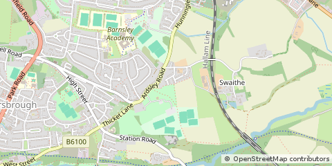 Map of Barnsley, South Yorkshire