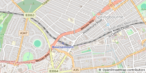 Map of Bournemouth, Dorset