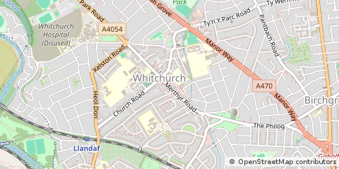 Map of Whitchurch, Cardiff