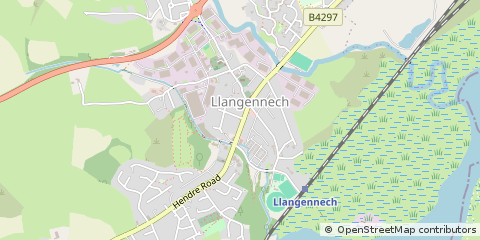 Map of Llanelli, Dyfed