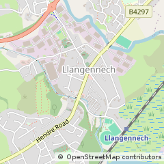 Map of Llanelli, Dyfed