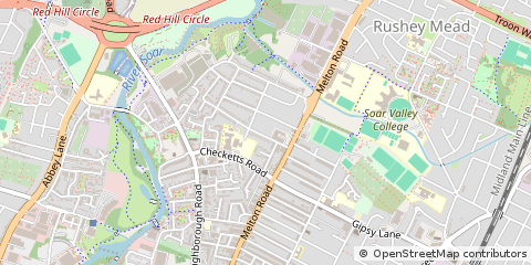 Map of Leicester, Leicestershire