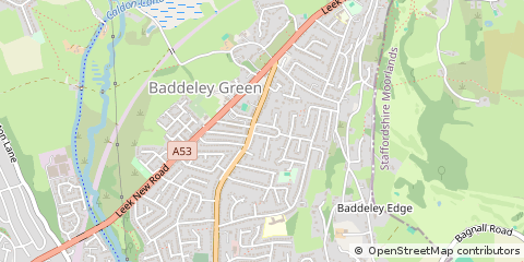 Map of Stoke-on-Trent, Staffordshire