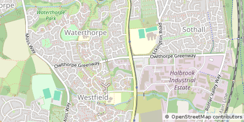 Map of Sheffield, South Yorkshire
