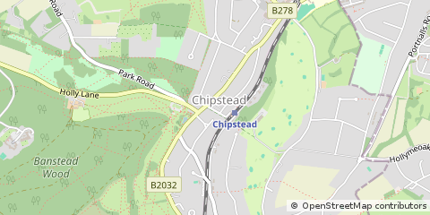 Map of Coulsdon, Surrey