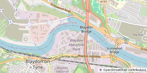 Map of Blaydon, Tyne & Wear