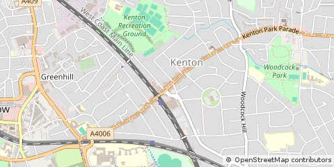 Map of Harrow, Middlesex