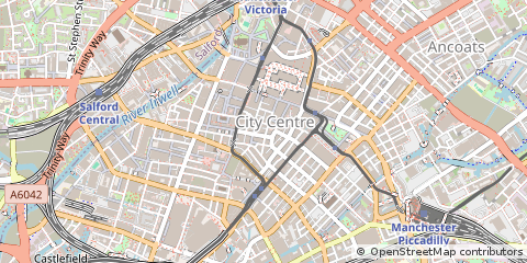 Map of Manchester, Greater Manchester