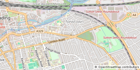 Map of Reading, Berkshire