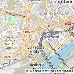 Map of Newcastle Upon Tyne