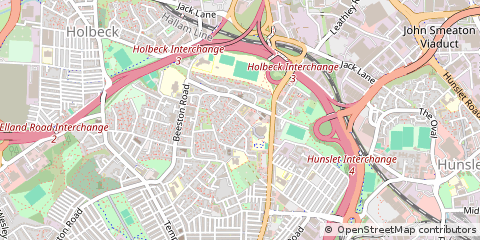 Map of Leeds, West Yorkshire