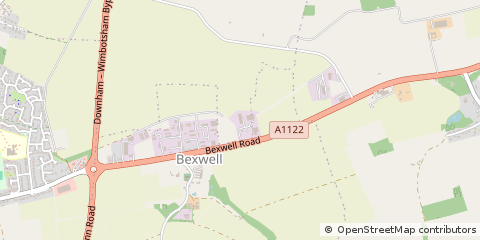 Map of Bexwell, Norfolk