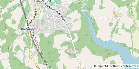 Map of Haywards Heath, West Sussex