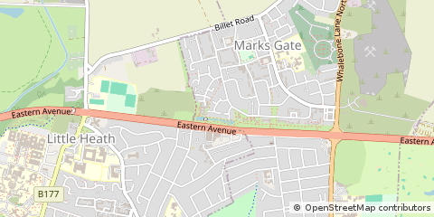 Map of Romford Essex, Essex
