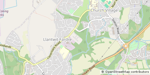 Map of Pontypridd, Rhondda Cynon Taff
