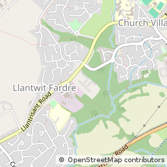 Map of Pontypridd, Rhondda Cynon Taff