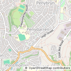 Map of Merthyr Tydfil