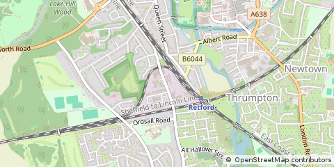 Map of Retford, Nottinghamshire